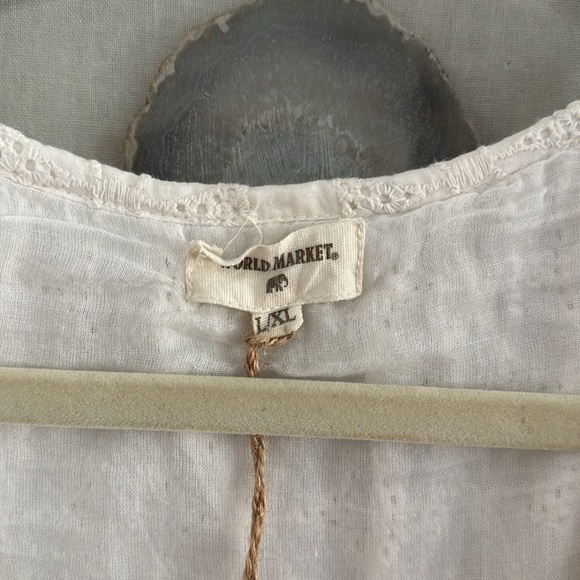 Beautiful 100% cotton white babydoll dress NWT ✨ - Picture 6 of 7